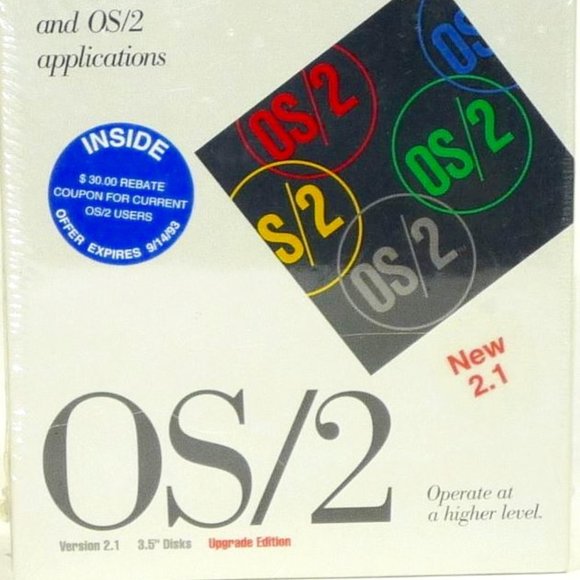 NEW IBM OS/2 Ver 2.1 Upgrade Edition for Windows & OS/2 applications, runs DOS - Picture 1 of 2
